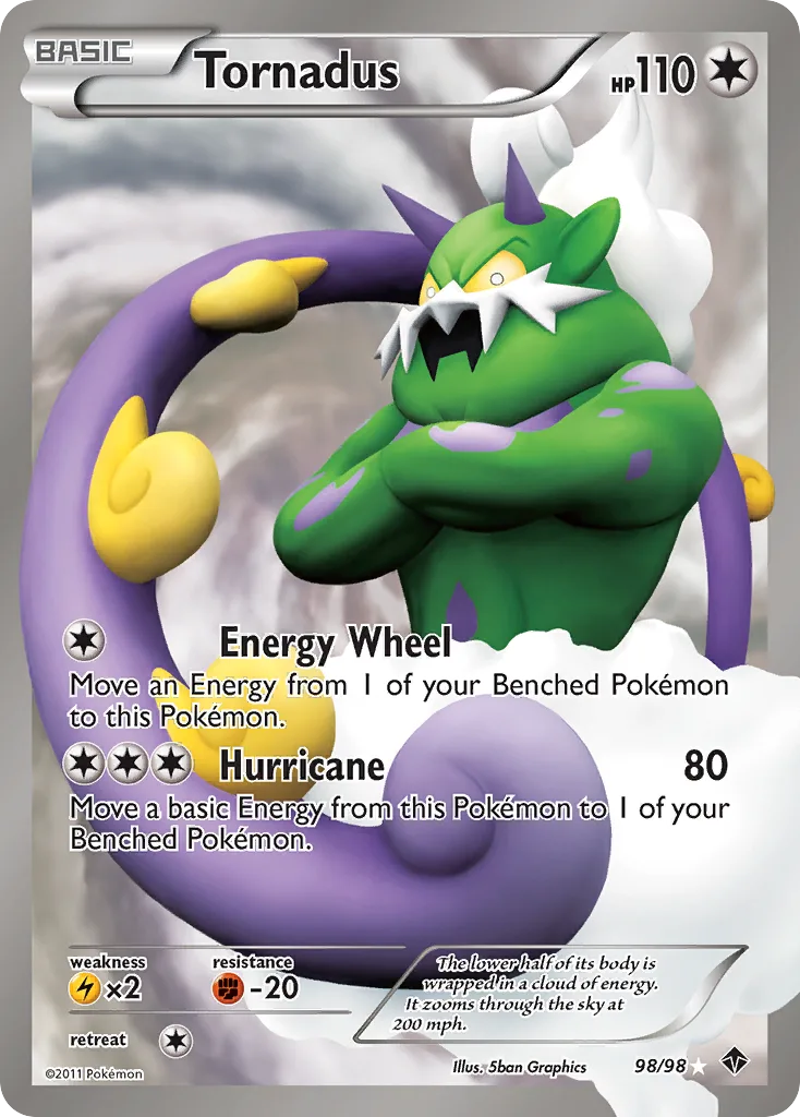 Emerging Powers Tornadus card front, 98/98