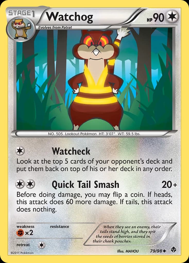 Emerging Powers Watchog card front, 79/98