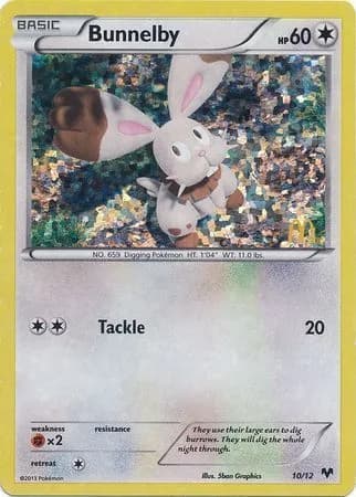 Bunnelby, McDonald's Collection 2014 10/12, English card reference; edition and finish may differ