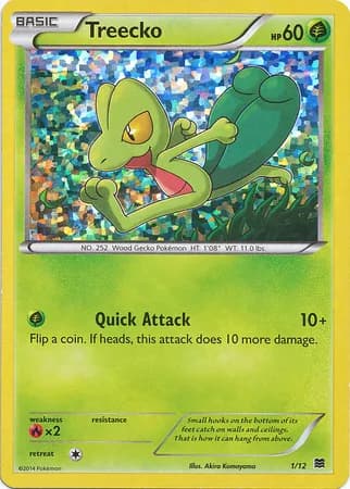 Treecko, McDonald's Collection 2015 1/12, English card reference; edition and finish may differ