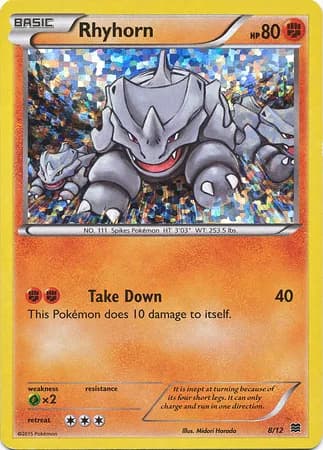 Rhyhorn, McDonald's Collection 2015 8/12, English card reference; edition and finish may differ