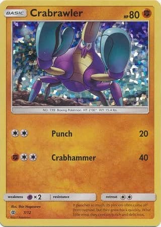 Crabrawler, McDonald's Collection 2017 7/12, English card reference; edition and finish may differ