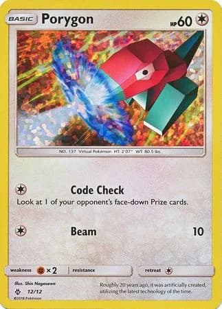 Porygon, McDonald's Collection 2018 12/12, English card reference; edition and finish may differ