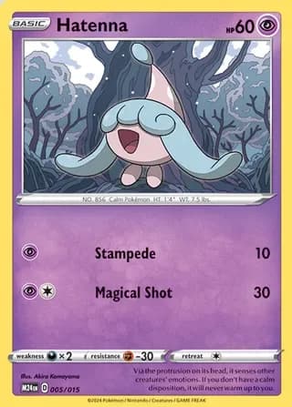 Hatenna, McDonald's Collection 2024 5/15, English card reference; edition and finish may differ