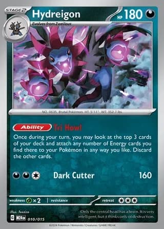 Hydreigon, McDonald's Collection 2024 10/15, English card reference; edition and finish may differ