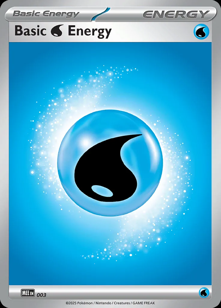 Water Energy, Mega Evolution Energy 3/8, English card reference; edition and finish may differ