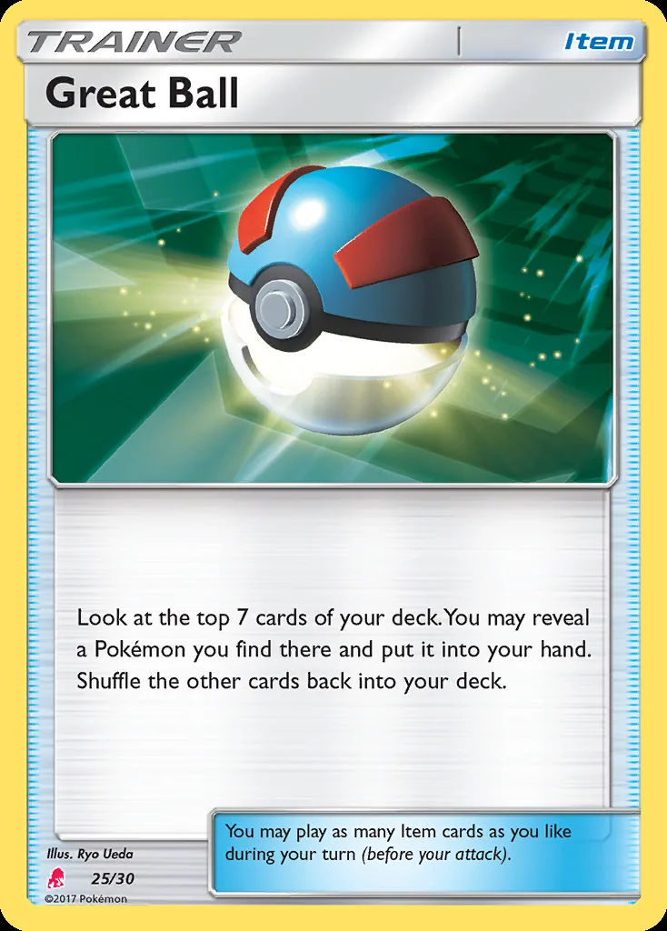 Great Ball, SM trainer Kit (Lycanroc) 25/30, English card reference; edition and finish may differ