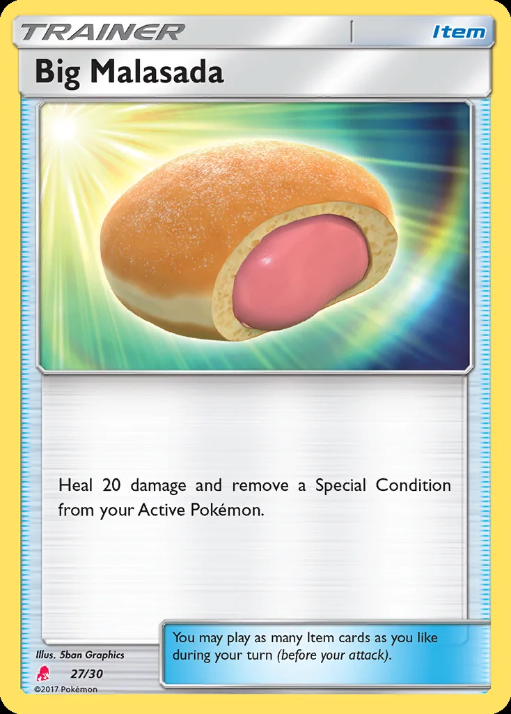 Big Malasada, SM trainer Kit (Lycanroc) 27/30, English card reference; edition and finish may differ