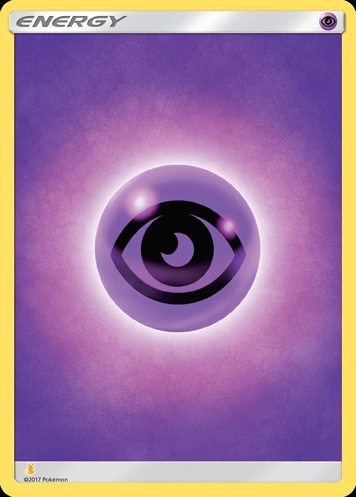 Psychic Energy, SM trainer Kit (Alolan Raichu) 20/30, English card reference; edition and finish may differ; unnumbered source reference for the listed half-deck position