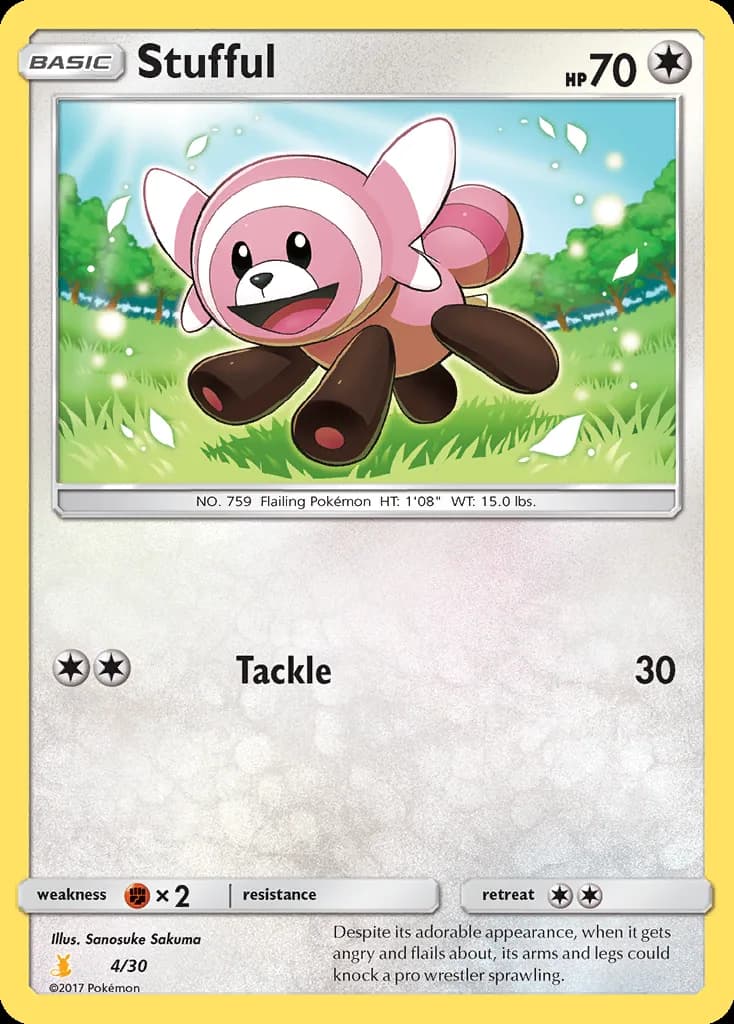 Stufful, SM trainer Kit (Alolan Raichu) 4/30, English card reference; edition and finish may differ
