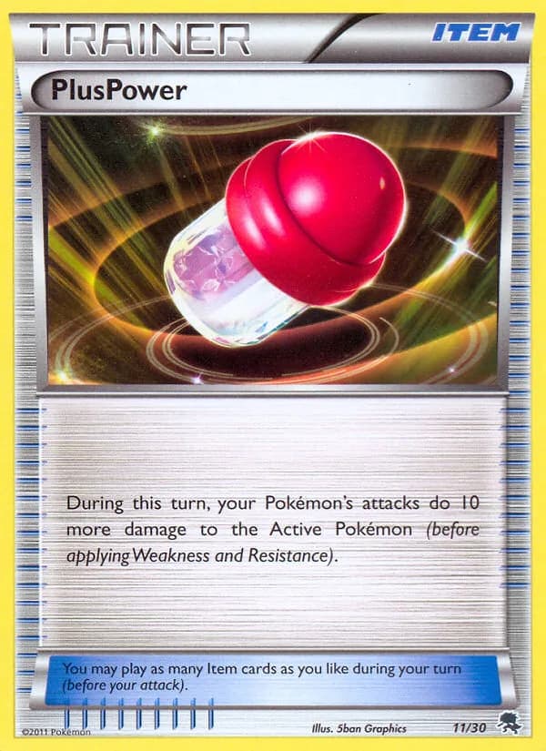 PlusPower, BW trainer Kit (Zoroark) 11/30, English card reference; edition and finish may differ