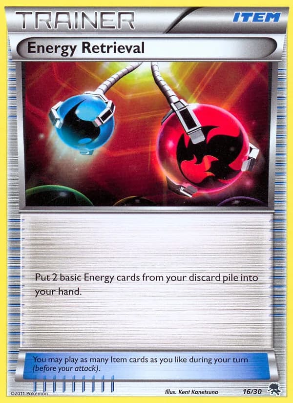 Energy Retrieval, BW trainer Kit (Zoroark) 16/30, English card reference; edition and finish may differ