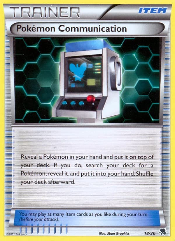Pokémon Communication, BW trainer Kit (Zoroark) 18/30, English card reference; edition and finish may differ