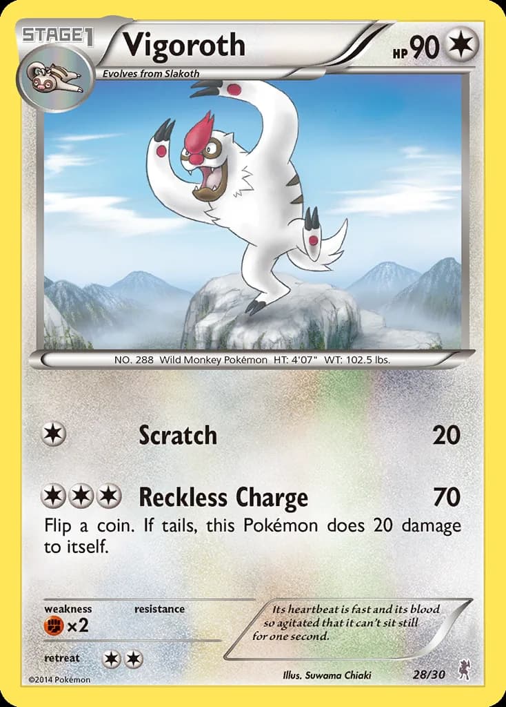 Vigoroth, XY trainer Kit (Bisharp) 28/30, English card reference; edition and finish may differ
