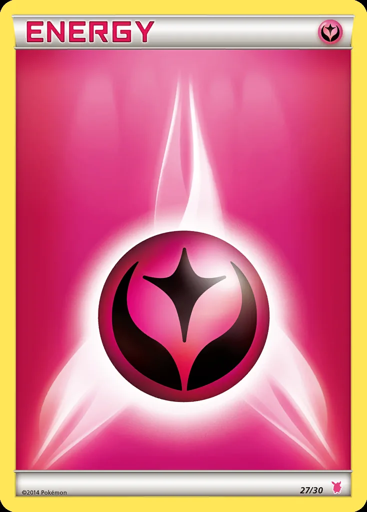 Fairy Energy, XY trainer Kit (Wigglytuff) 27/30, English card reference; edition and finish may differ