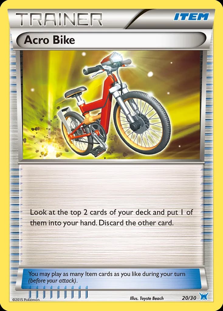 Acro Bike, XY trainer Kit (Latios) 20/30, English card reference; edition and finish may differ