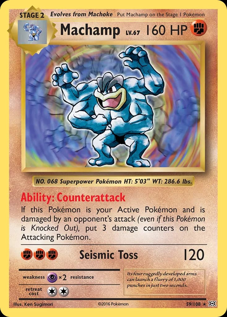 Evolutions Machamp card front, 59/108