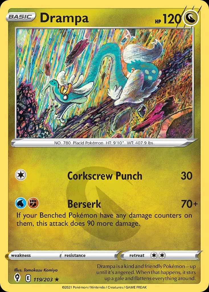 Evolving Skies Drampa card front, 119/203