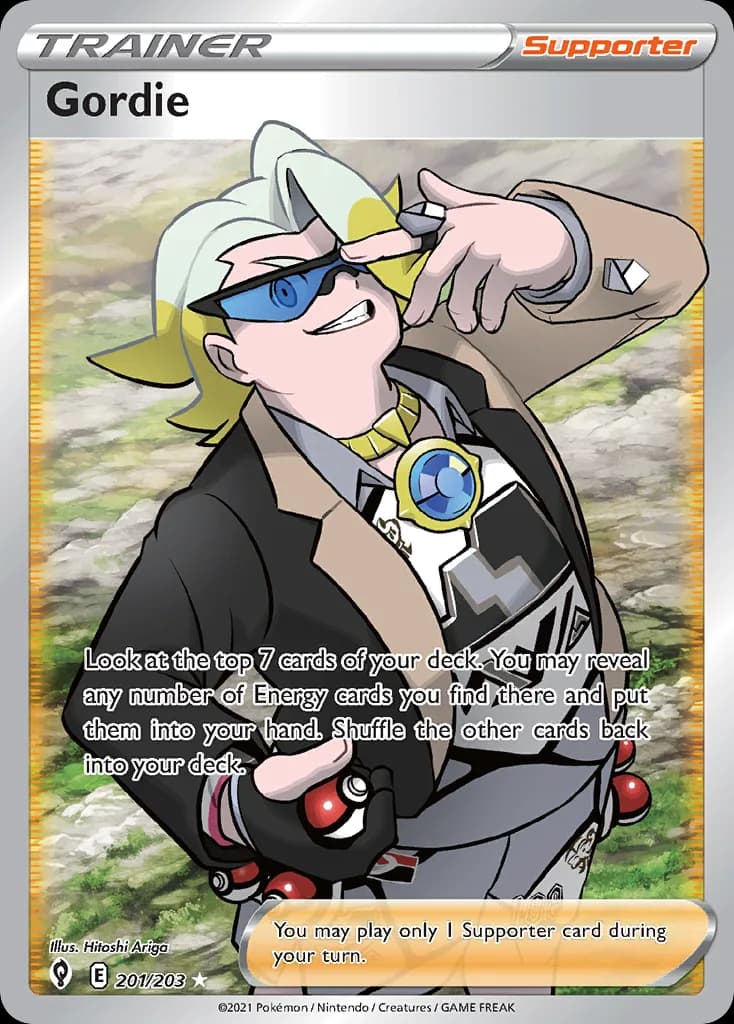 Evolving Skies Gordie card front, 201/203