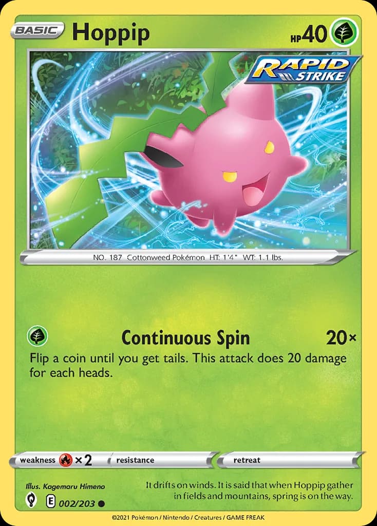 Evolving Skies Hoppip card front, 2/203