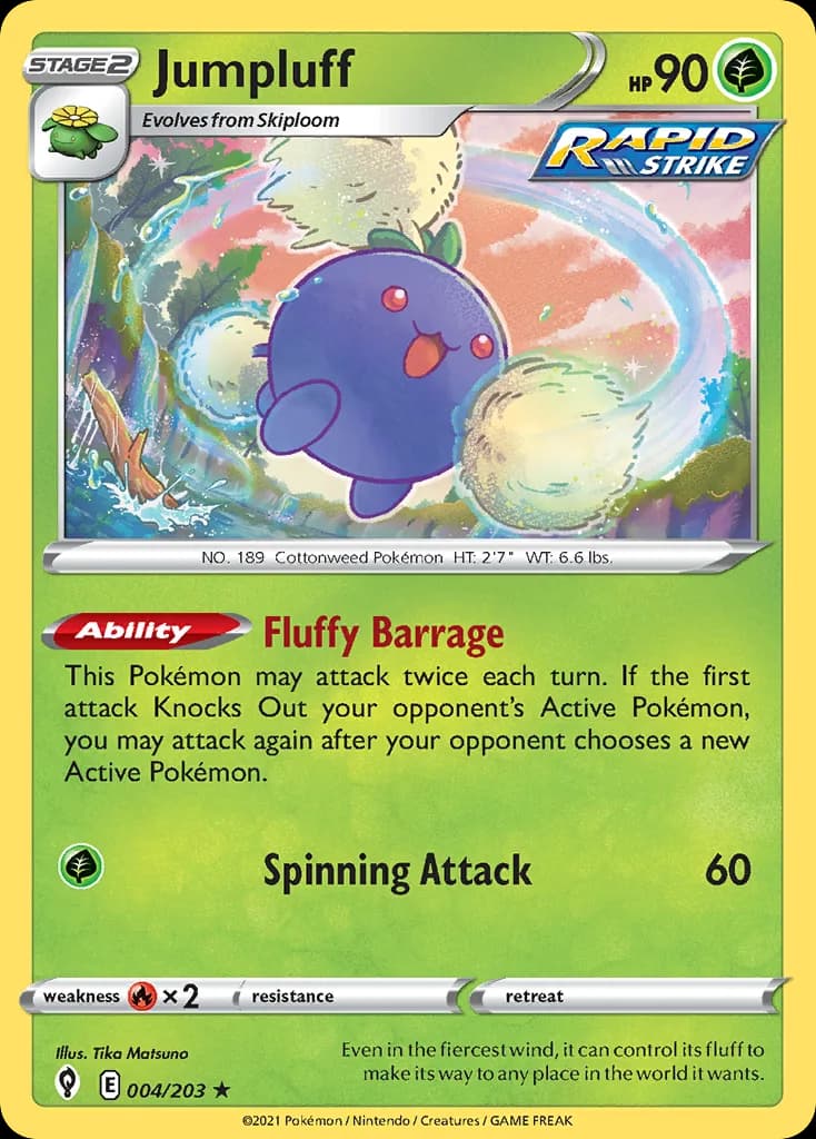 Evolving Skies Jumpluff card front, 4/203