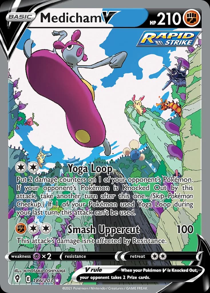 Evolving Skies Medicham V card front, 186/203