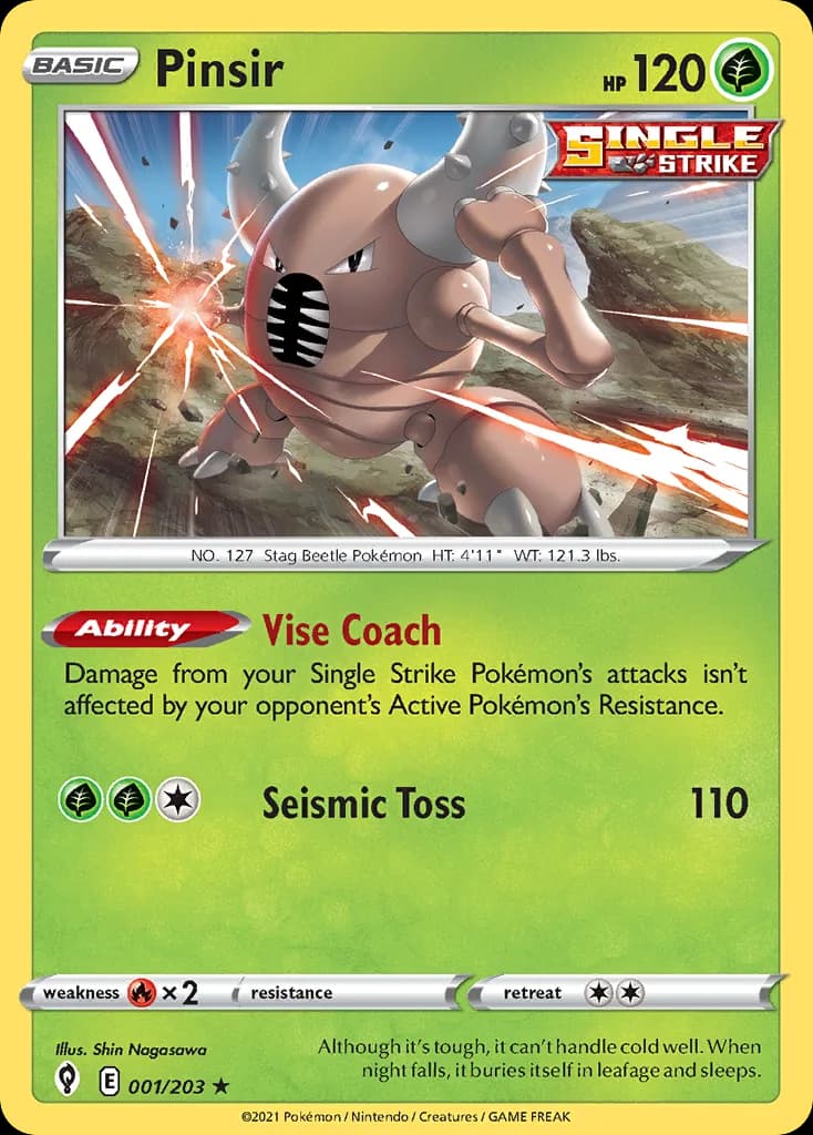 Evolving Skies Pinsir card front, 1/203