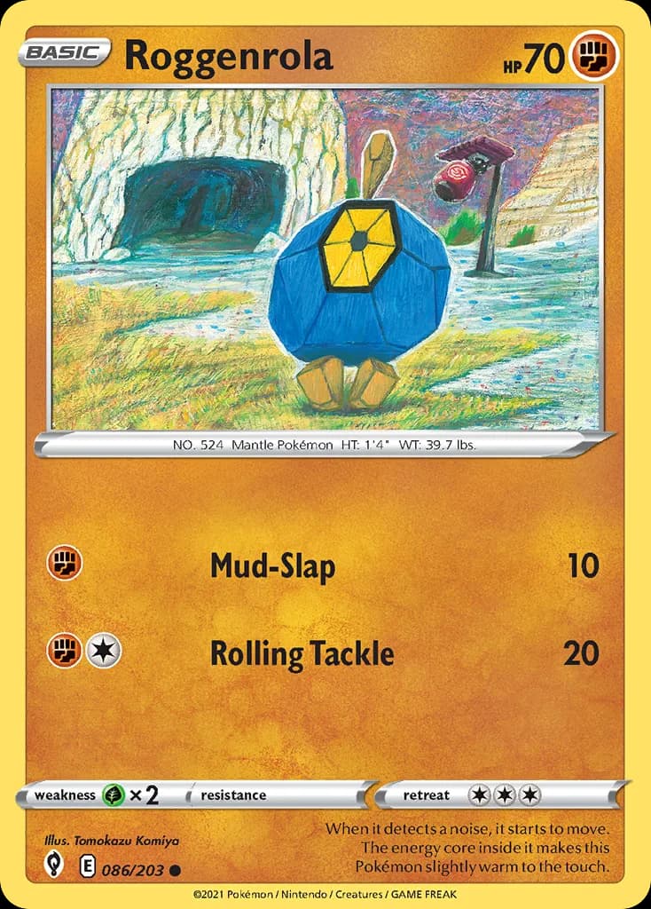 Evolving Skies Roggenrola card front, 86/203