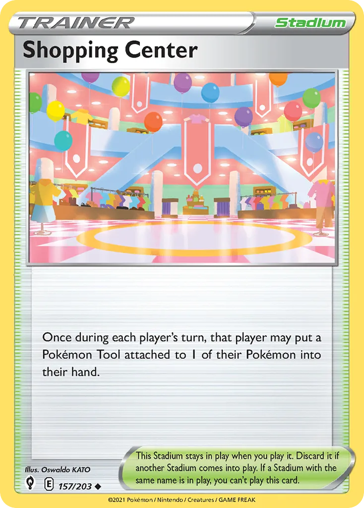 Evolving Skies Shopping Center card front, 157/203