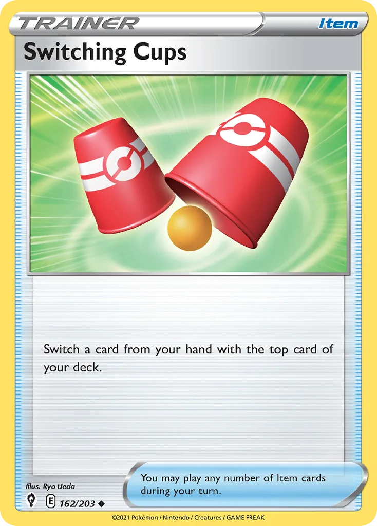 Evolving Skies Switching Cups card front, 162/203