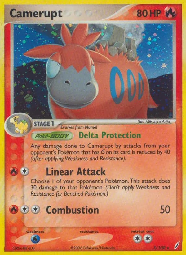 Camerupt card front, EX Crystal Guardians 3/100