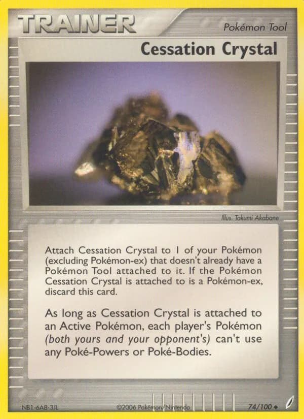 Cessation Crystal card front, EX Crystal Guardians 74/100