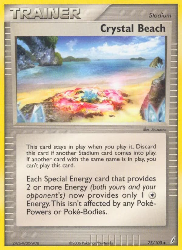 Crystal Beach card front, EX Crystal Guardians 75/100