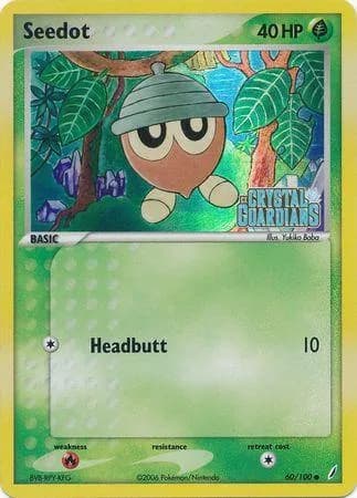 Seedot reverse holo card front, EX Crystal Guardians 60/100