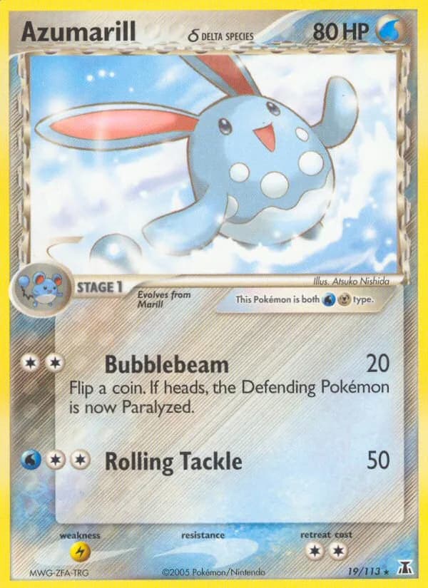 Azumarill δ card front, EX Delta Species 19/113