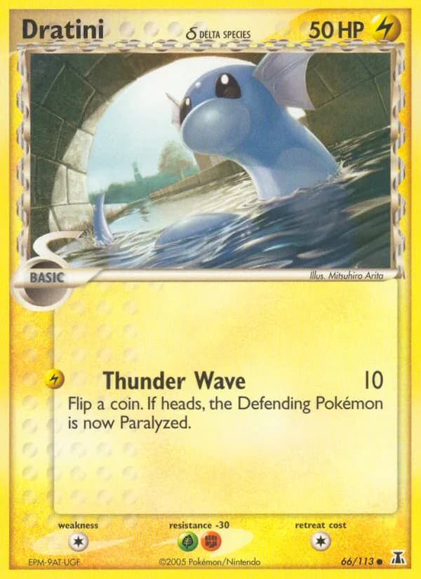 Dratini δ card front, EX Delta Species 66/113