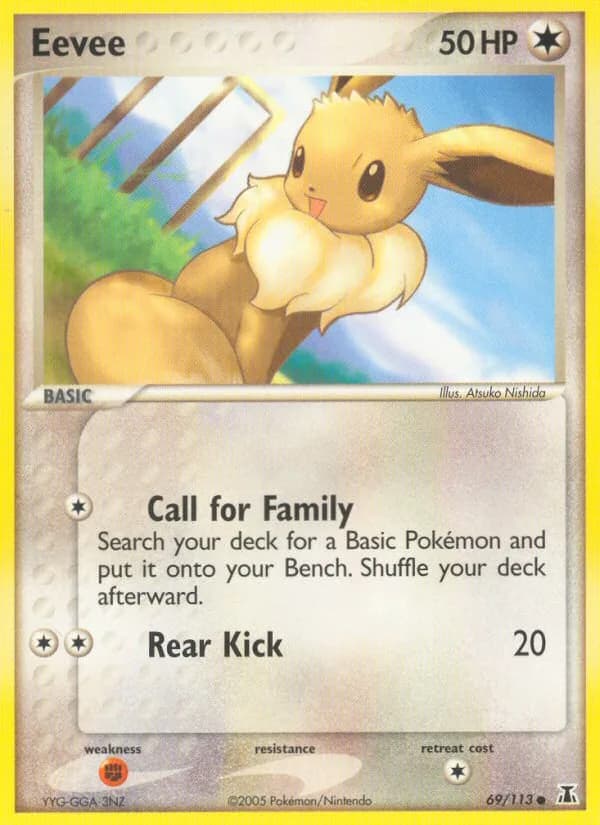 Eevee card front, EX Delta Species 69/113