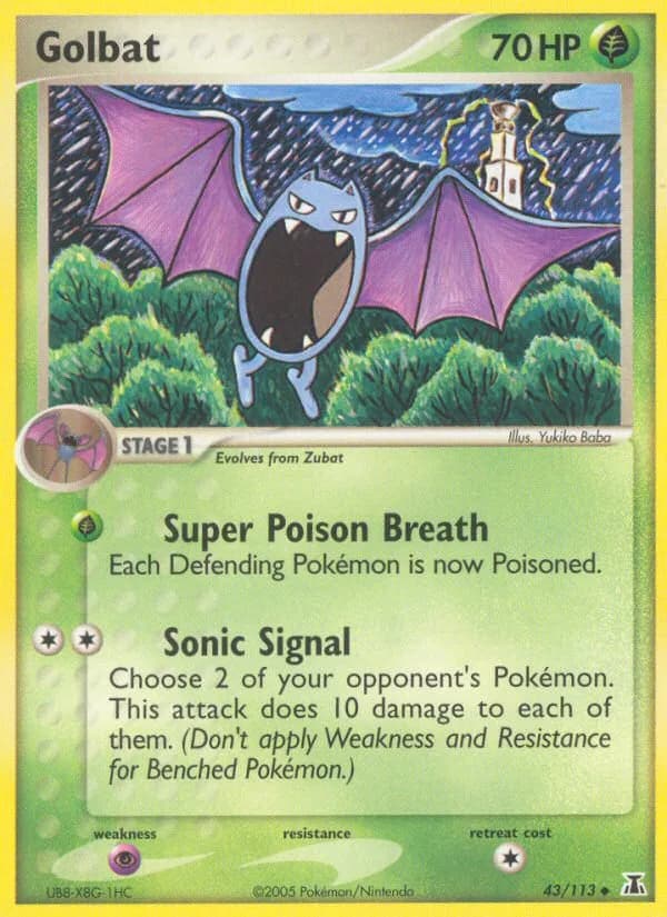 Golbat card front, EX Delta Species 43/113