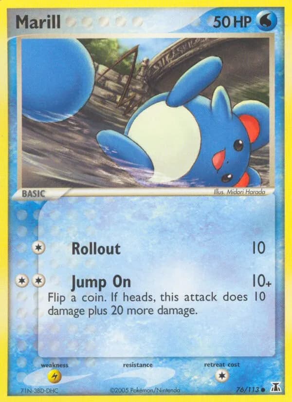 Marill card front, EX Delta Species 76/113