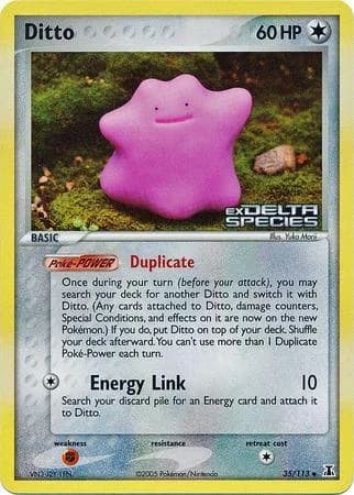 Ditto reverse holo card front, EX Delta Species 35/113