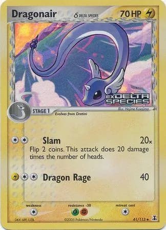 Dragonair δ reverse holo card front, EX Delta Species 41/113