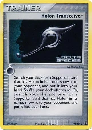Holon Transceiver reverse holo card front, EX Delta Species 98/113
