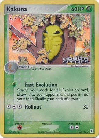 Kakuna reverse holo card front, EX Delta Species 46/113