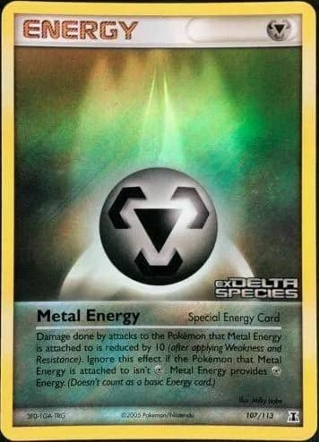 Metal Energy reverse holo card front, EX Delta Species 107/113