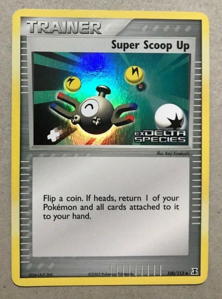 Super Scoop Up reverse holo card front, EX Delta Species 100/113