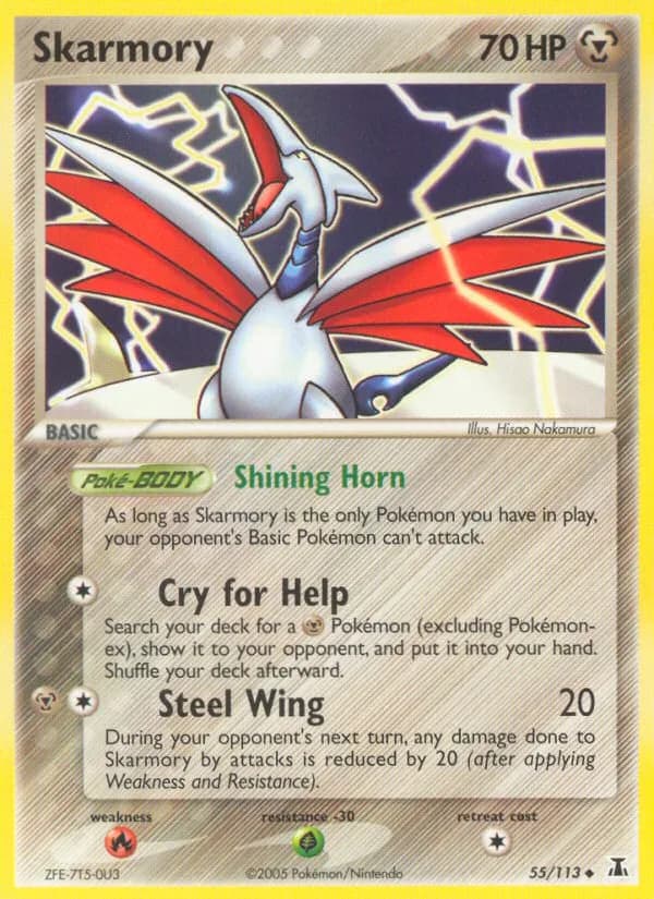 Skarmory card front, EX Delta Species 55/113
