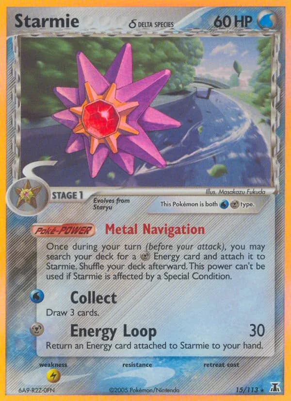Starmie δ card front, EX Delta Species 15/113