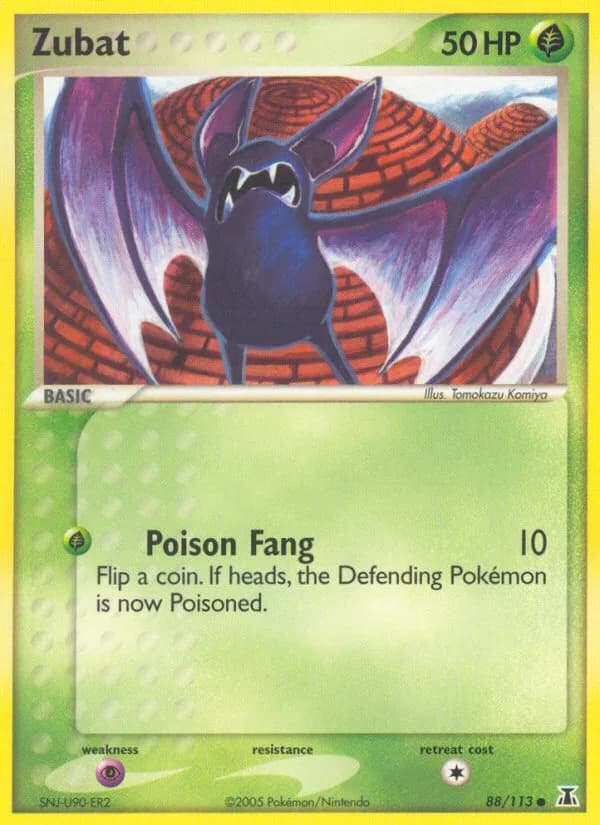 Zubat card front, EX Delta Species 88/113