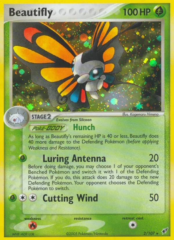 Beautifly card front, EX Deoxys 2/107