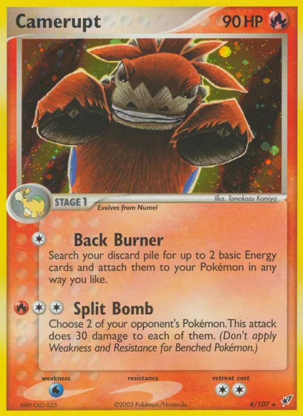 Camerupt card front, EX Deoxys 4/107